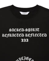 アンケージドスローガンTシャツ/ブラック