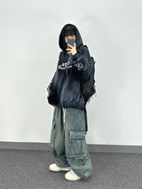 attain cotton hood zip-up