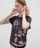 Rose Printed T-shirt - Charcoal
