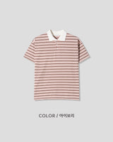 パヴェルストライプカラーショートスリーブTシャツ