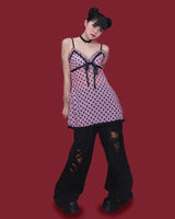 big dot ribbon pink slip-dress