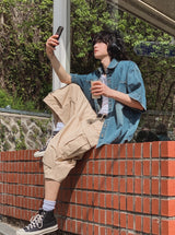ジェーンダメージハーフデニムシャツ