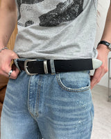 ロット ワイド マット レザー ベルト
