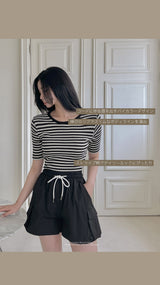 【MADE】Stripe Round Neck T-Shirt