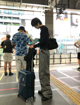 Diagonal Cargo Wide Pants