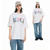バタフライローズエンブロイダードロゴTシャツ