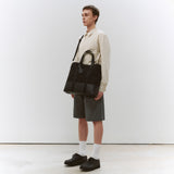 Dual Top Canvas Tote Bag_Black