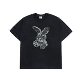 24FW レタリングラビットショートスリーブTシャツブラック