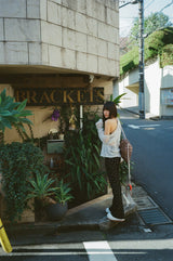 smile boot cut pants black