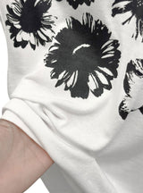 プレスフラワーボートネックTシャツ