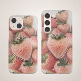 ペールストロベリースマホグリップ