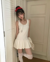 [♡MADE♡] tone due knit flare ops + soft cd SET