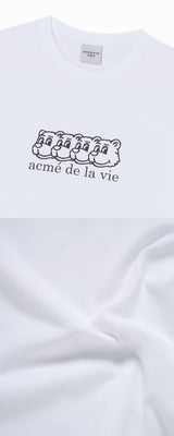25FW MULTI AC BEAR FACE LOGO SHORT SLEEVE T-SHIRT WHITE