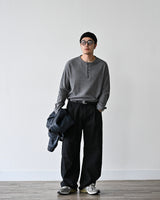 SIO ワッフルヘンリーネックロングスリーブTシャツ