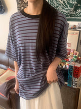 [unisex] キャニチボーダーカラー半袖Tシャツ