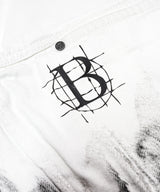 BBD アングザイエティ スモーク グラフィック デニム ジャケット (White)