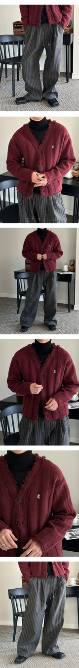[F/W] Wool stripe banding pants