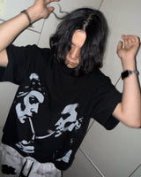 スモーキング ガールズ Tシャツ BK
