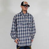 TWO-POCKET CHECKERED SHIRT (BLUE)