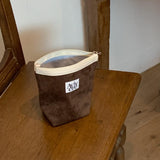 classic pouch_suede darkbrown