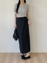 [Sleeveless SET] Tencel Layered Short Sleeve T-shirt