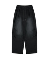 BRUSHED WIDE CORDUROY PANTS_BLACK