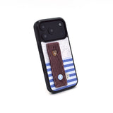 SUN CASE BUTTON PATCH BURGUNDY