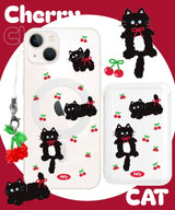 [Set]Cherry Cat Magsafe Phone case + Grip + Pocket