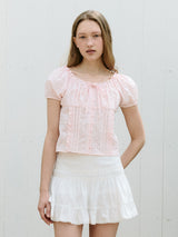 FRILL PINTUCK BLOUSE PINK