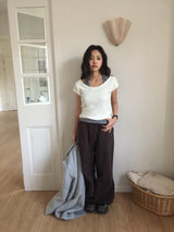 Peach Back Pocket String Pants (3 Colors)
