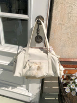 Daily ribbon gym bag_ivory