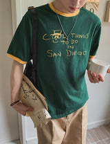 Sandry Think リンガー半袖Tシャツ