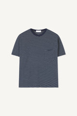 Striped pocket short-sleeve T-shirt