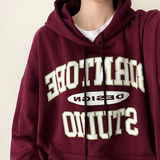 Noah Lettering Point Casual Over Hoodie