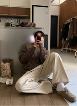 ヨギス ワイドフィット シングルタック コーデュロイパンツ