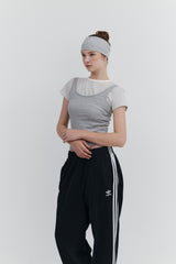 【MADE】 Stripe Cropped T-Shirts_Ivory