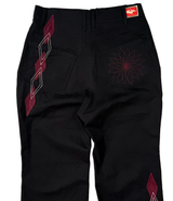 [Hand-Made「006」] Argyle Patch Pants_Black&Burgundy
