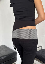 STRIPE FOLDING CAPRI PANTS