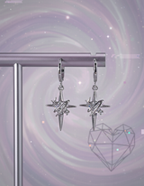 [SNSD Taeyeon Piercing] Love Planet Huggies Piercing - Silver Color
