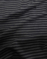 Henry Neck Long Sleeve Stripe Charcoal