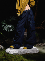 RELABEL 24AW Bug-Owned Form Bamboo Wash Contour Pleated Flared Jeans