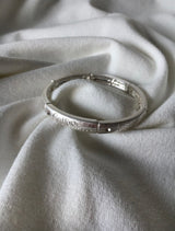 Matt O ring letter bangle