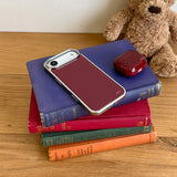 burgundy epoxy silver bumper case