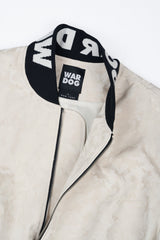 Faux Leather Military Bomber Jacket