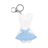 FLUFFY WHITY KEYRING
