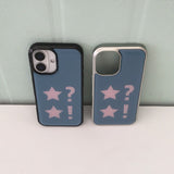 ットドットスター ティールブルーシルバー エポキシバンパーケース