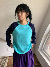 26FW★ [BAONHAUS] ガニン カラーマッチング ラグラン ロングスリーブ Tシャツ
