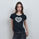 C LACE-PANEL GRAPHIC T-SHIRT_BLACK