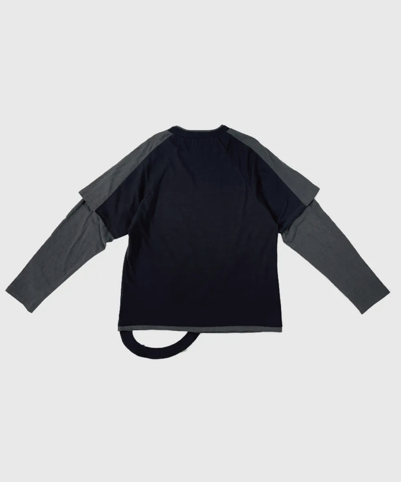 BICOLOR LAYERED LONG TEE