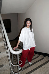 PIPING SWEAT JOGGER PANTS red